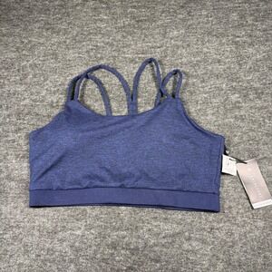 Trajectory Womens Navy Blue Space Dye Strappy Crossback Sports Bra XL P12-24 NWT